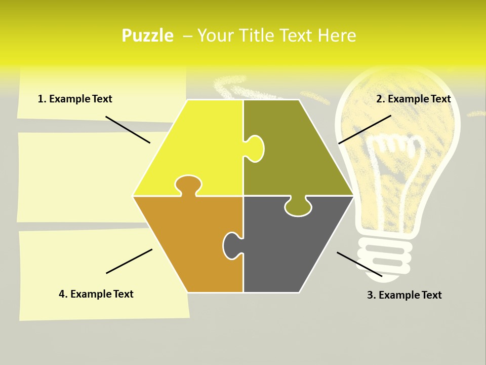 Three Creativity Lamp PowerPoint Template