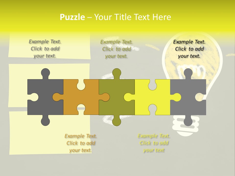 Three Creativity Lamp PowerPoint Template