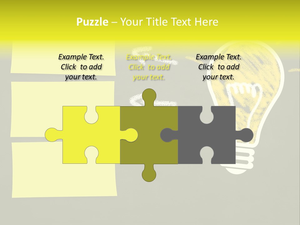 Three Creativity Lamp PowerPoint Template