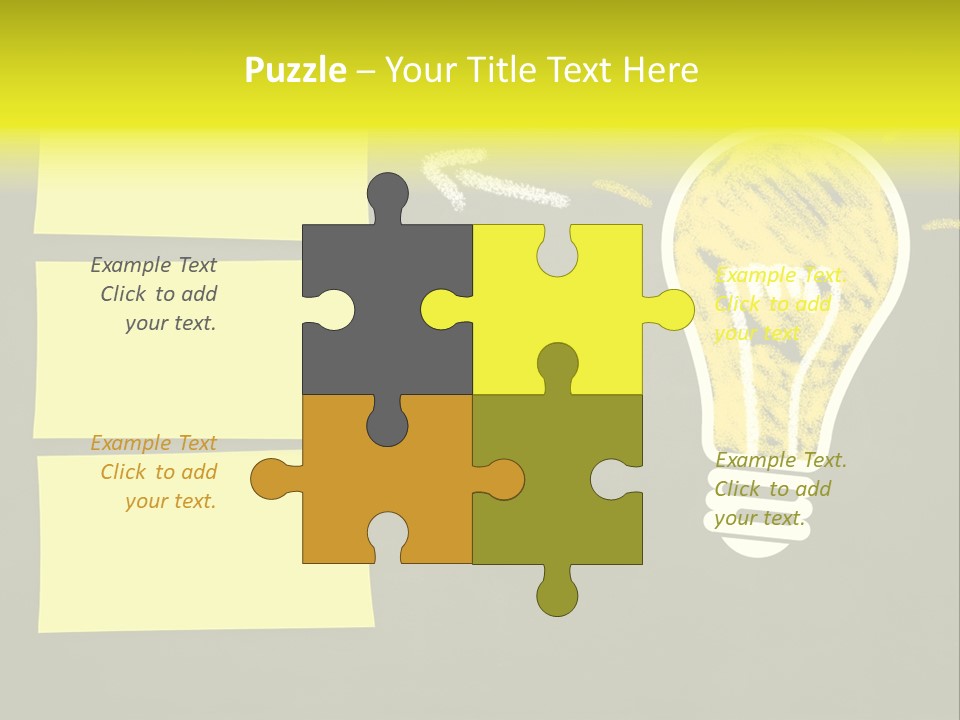 Three Creativity Lamp PowerPoint Template