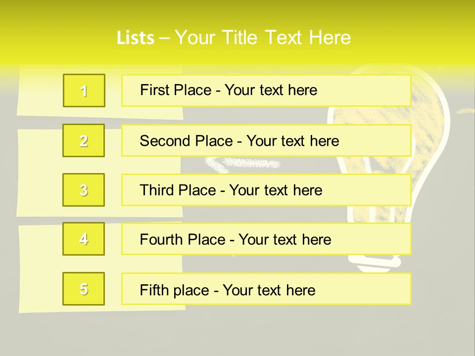 Three Creativity Lamp PowerPoint Template