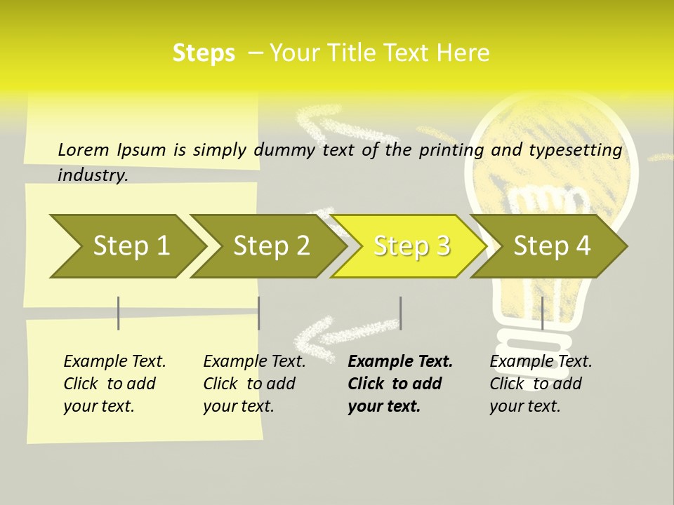 Three Creativity Lamp PowerPoint Template