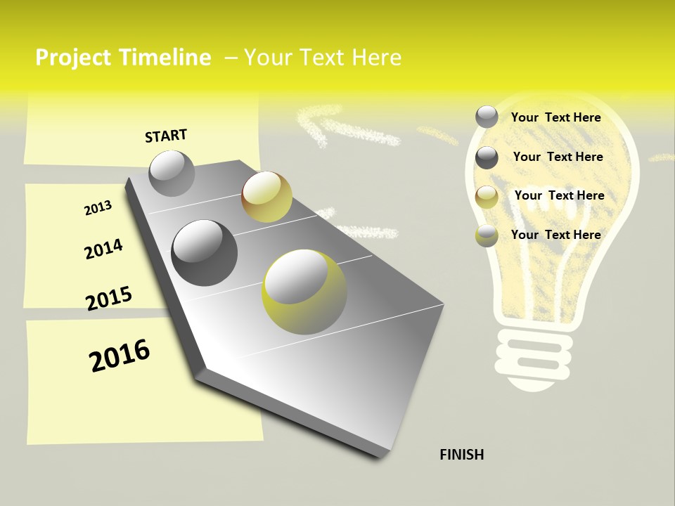 Three Creativity Lamp PowerPoint Template