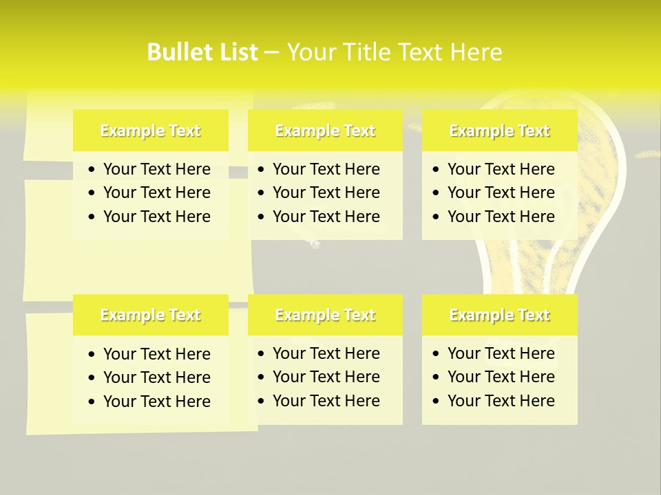Three Creativity Lamp PowerPoint Template