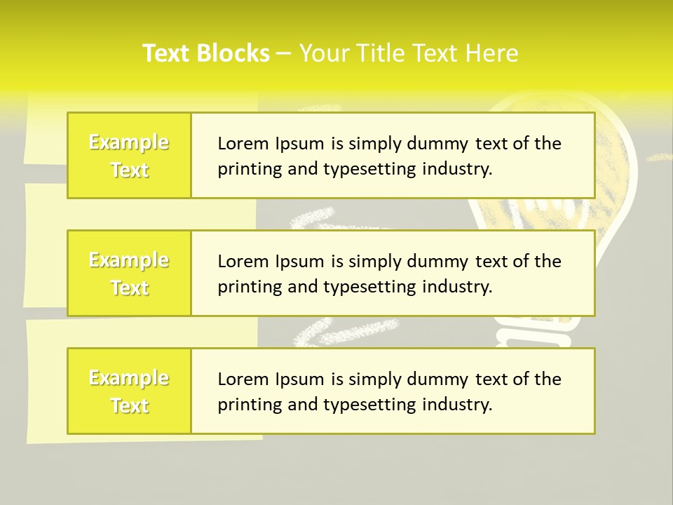 Three Creativity Lamp PowerPoint Template