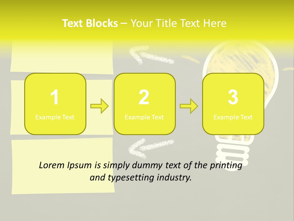 Three Creativity Lamp PowerPoint Template