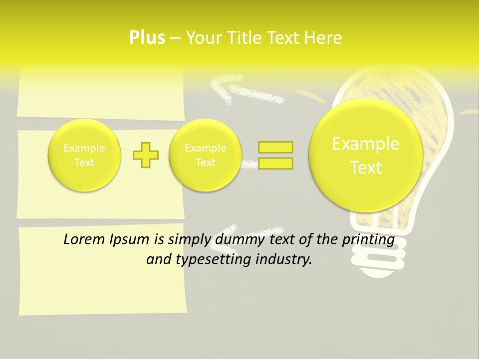 Three Creativity Lamp PowerPoint Template