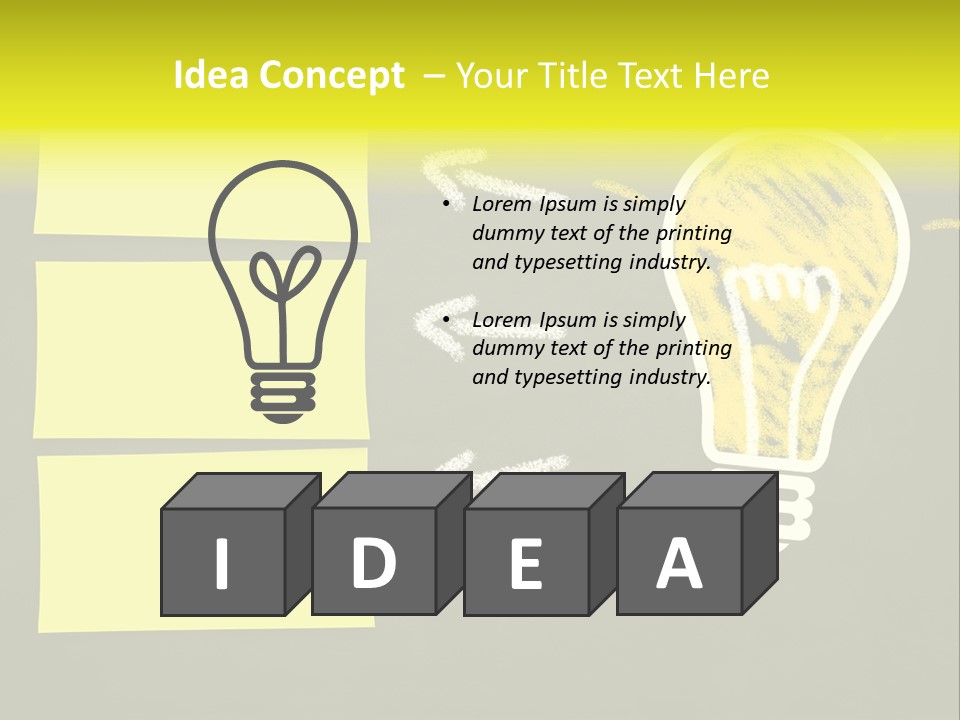 Three Creativity Lamp PowerPoint Template