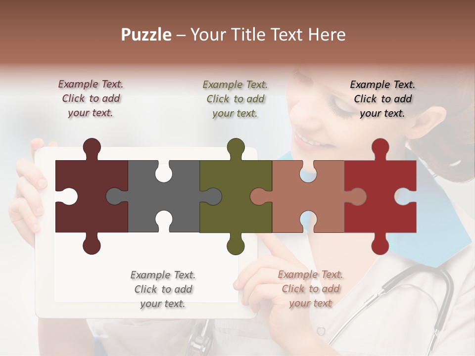 Young Tablet People PowerPoint Template