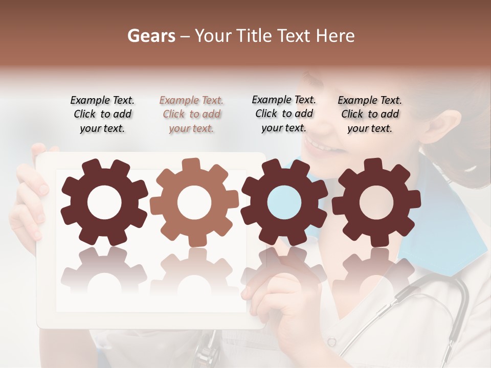 Young Tablet People PowerPoint Template