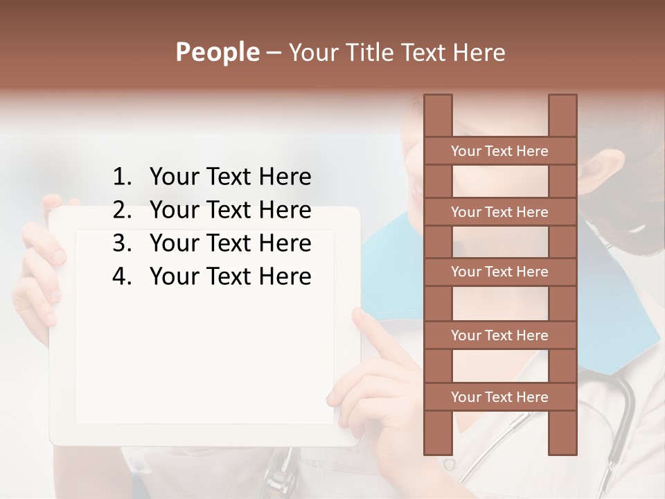 Young Tablet People PowerPoint Template