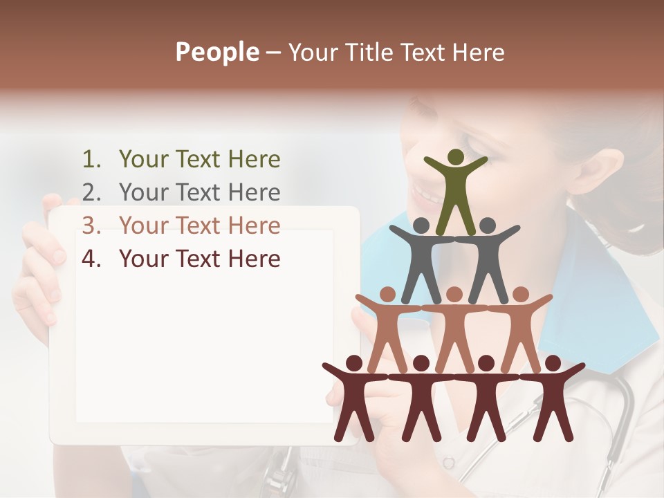 Young Tablet People PowerPoint Template