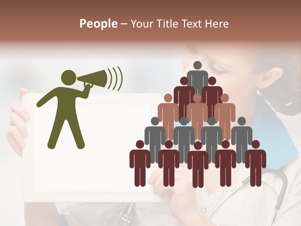 Young Tablet People PowerPoint Template