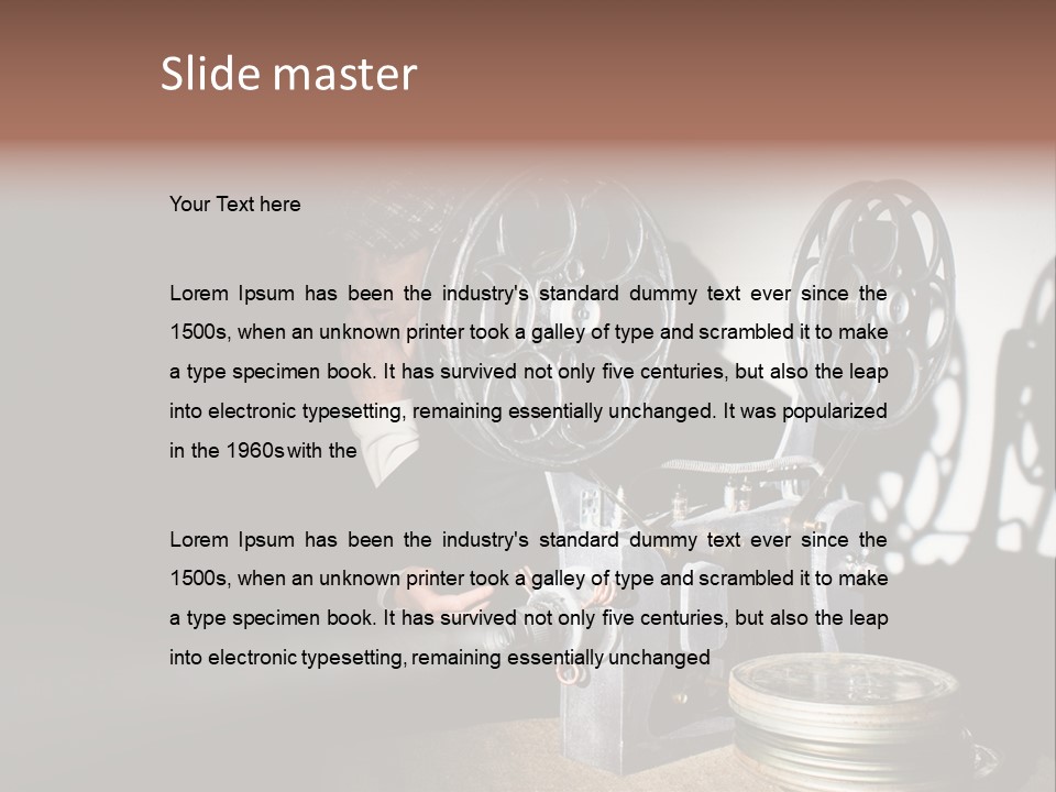 Photo Entertainment Portrait PowerPoint Template