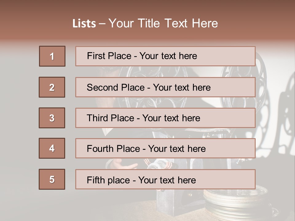 Photo Entertainment Portrait PowerPoint Template