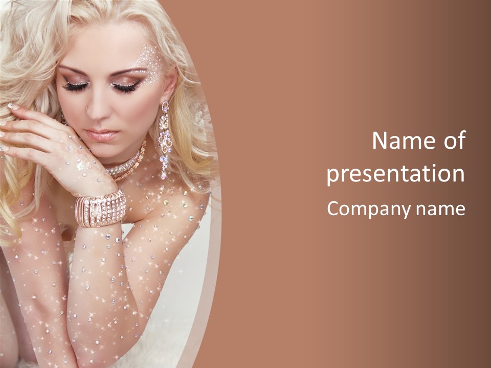 Isolated Sensual Necklace PowerPoint Template