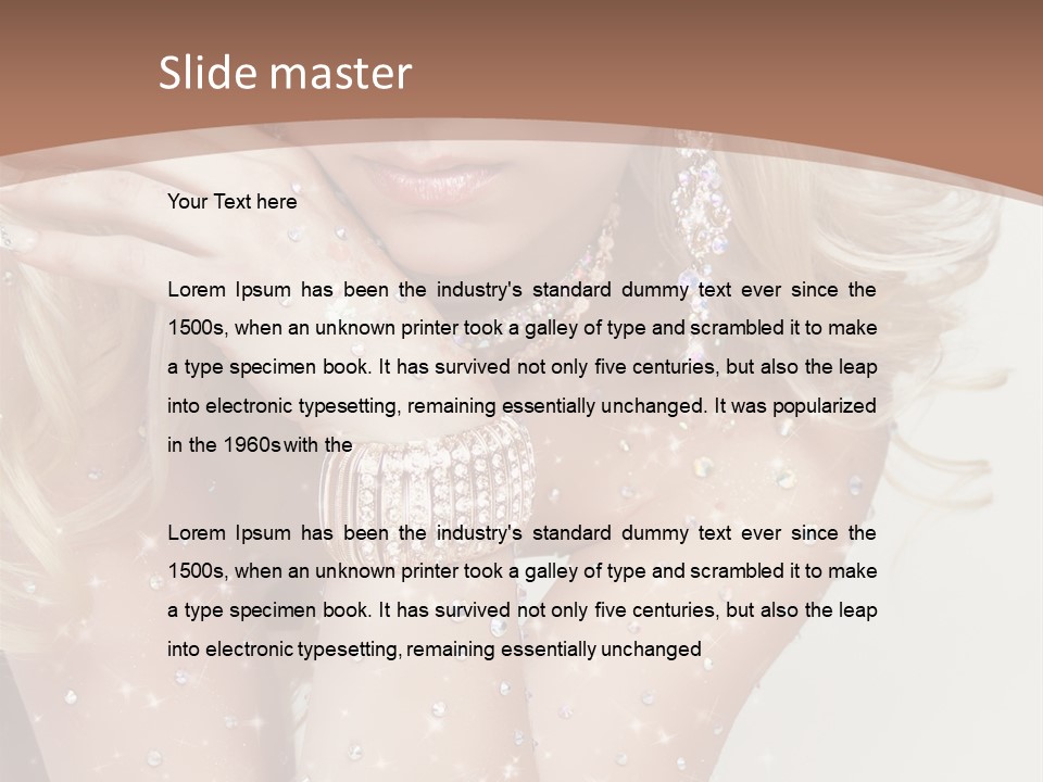 Isolated Sensual Necklace PowerPoint Template