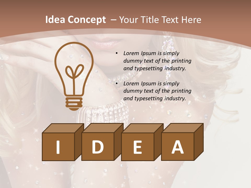 Isolated Sensual Necklace PowerPoint Template