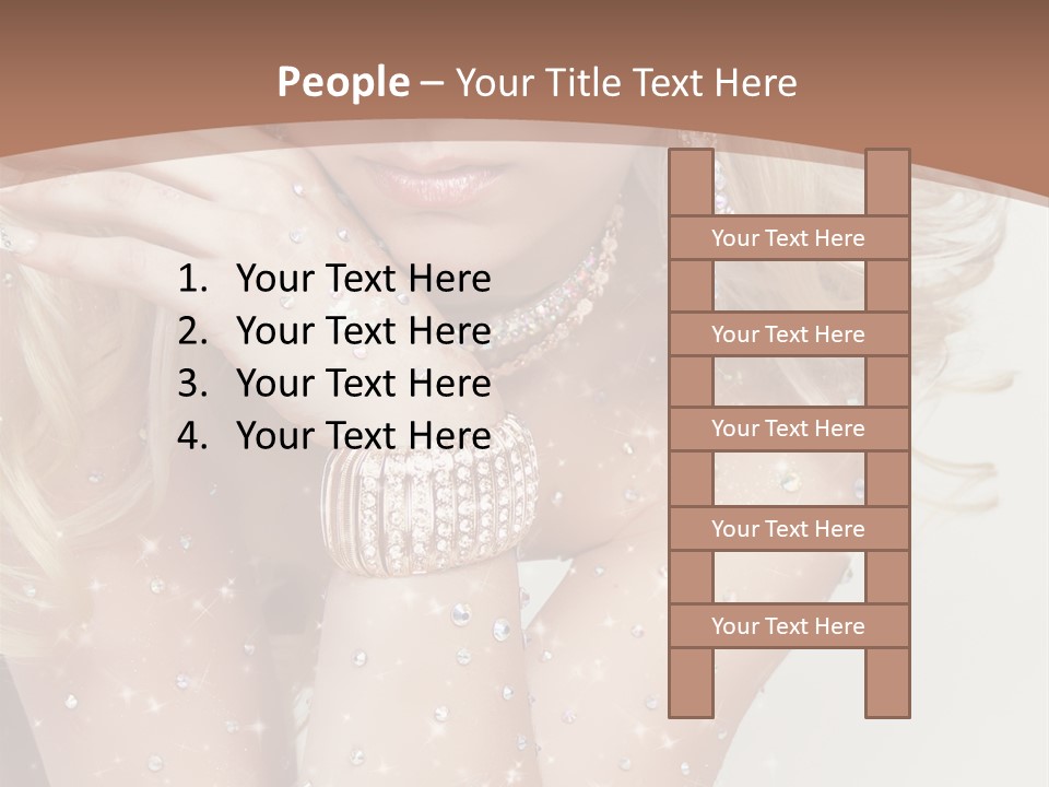 Isolated Sensual Necklace PowerPoint Template