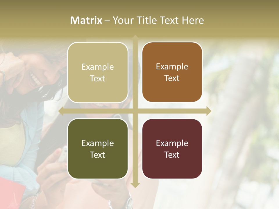 Beautiful Cell Girls PowerPoint Template