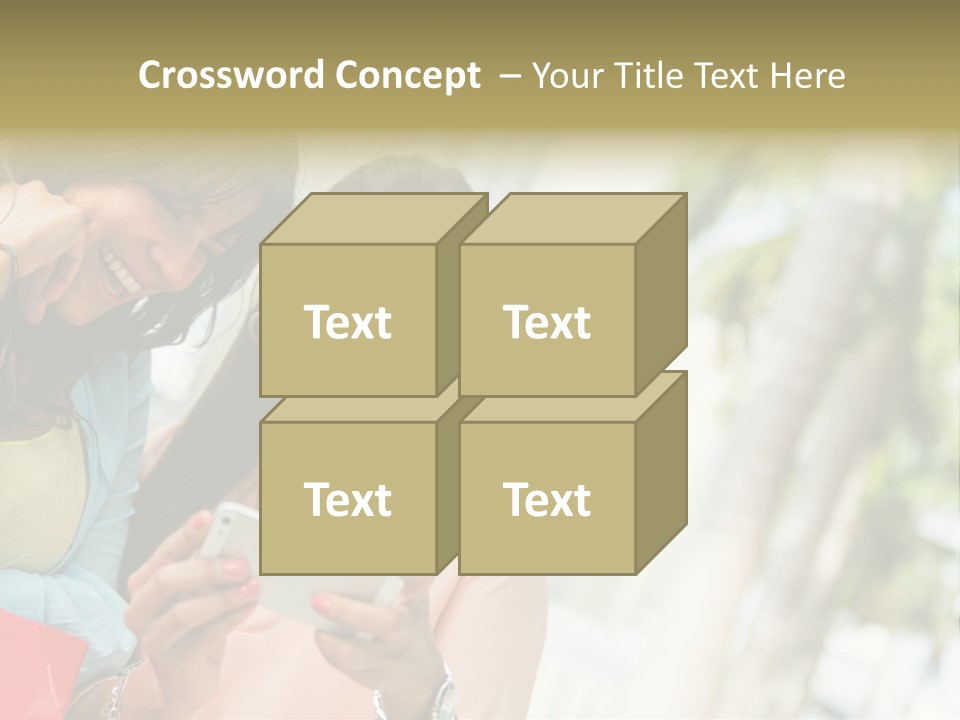 Beautiful Cell Girls PowerPoint Template