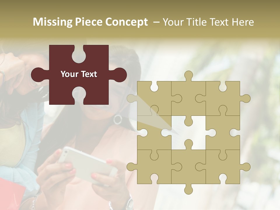 Beautiful Cell Girls PowerPoint Template