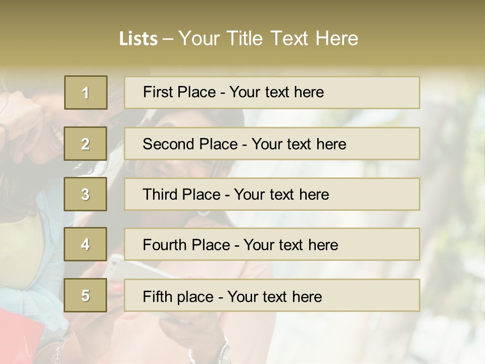 Beautiful Cell Girls PowerPoint Template