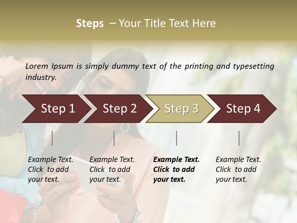 Beautiful Cell Girls PowerPoint Template