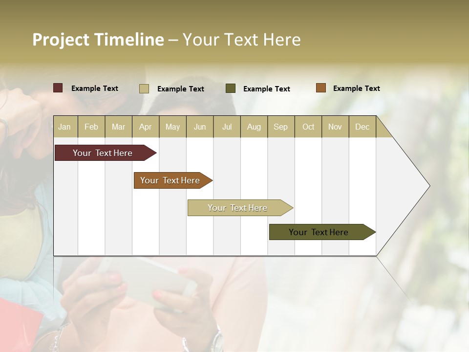 Beautiful Cell Girls PowerPoint Template