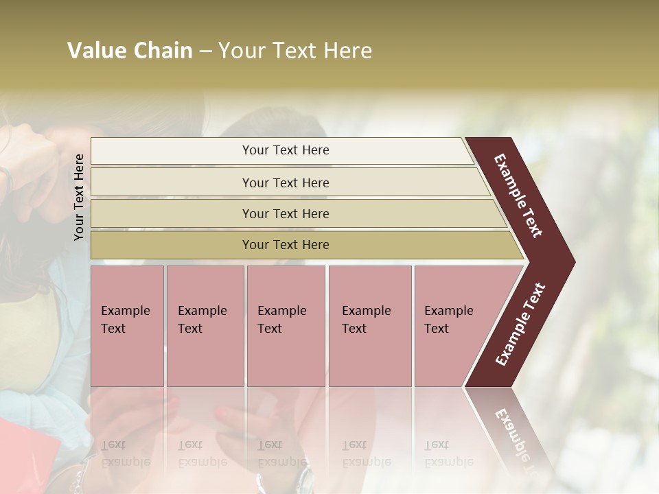 Beautiful Cell Girls PowerPoint Template