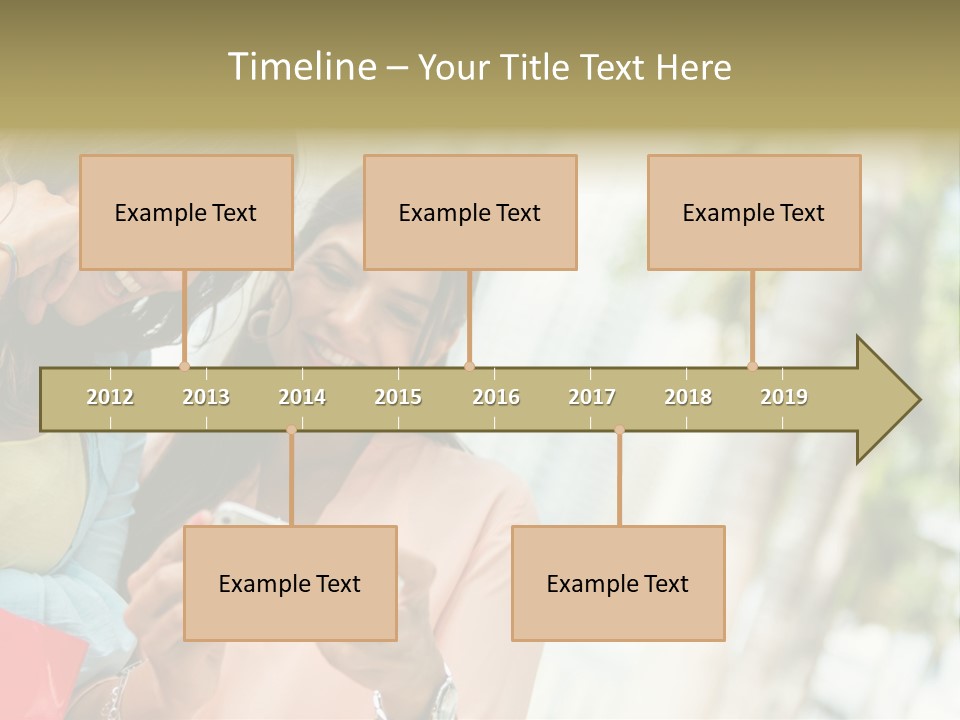 Beautiful Cell Girls PowerPoint Template