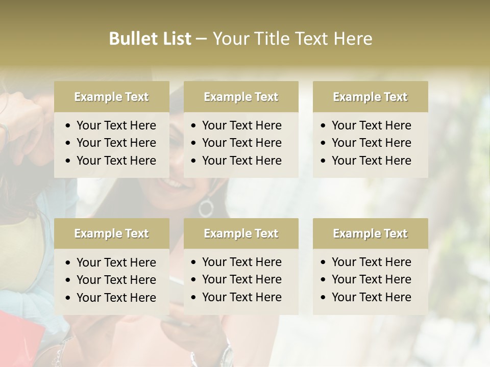 Beautiful Cell Girls PowerPoint Template