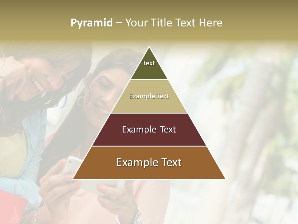 Beautiful Cell Girls PowerPoint Template