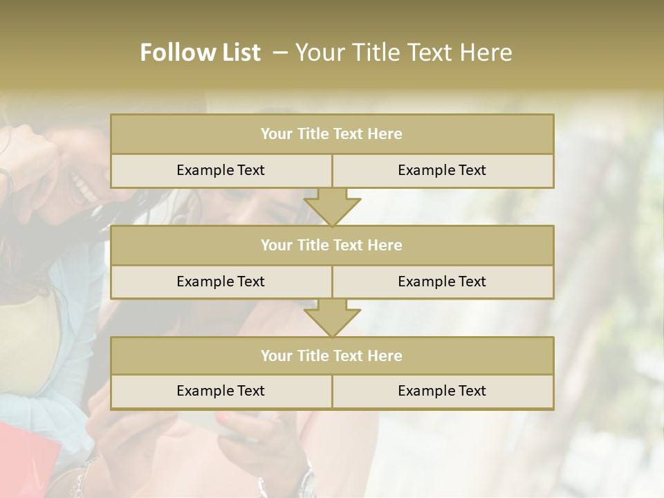 Beautiful Cell Girls PowerPoint Template