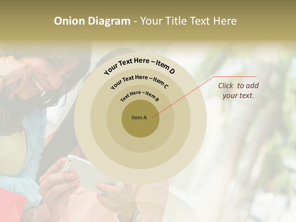 Beautiful Cell Girls PowerPoint Template