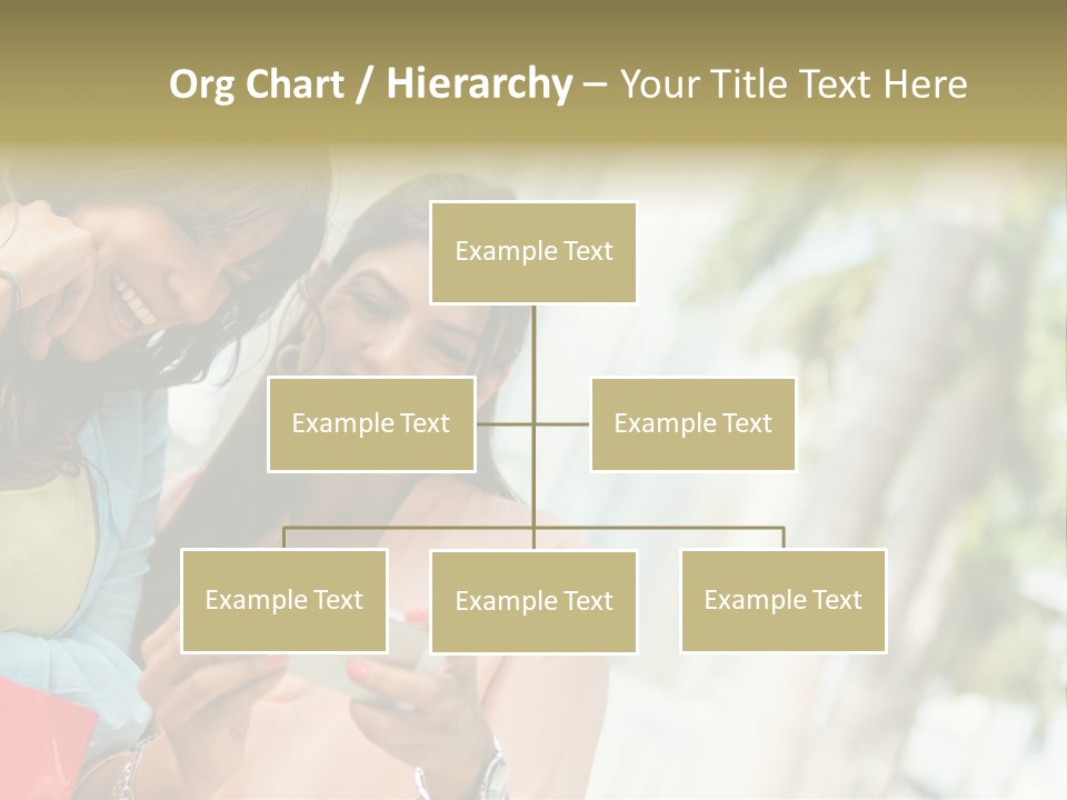 Beautiful Cell Girls PowerPoint Template