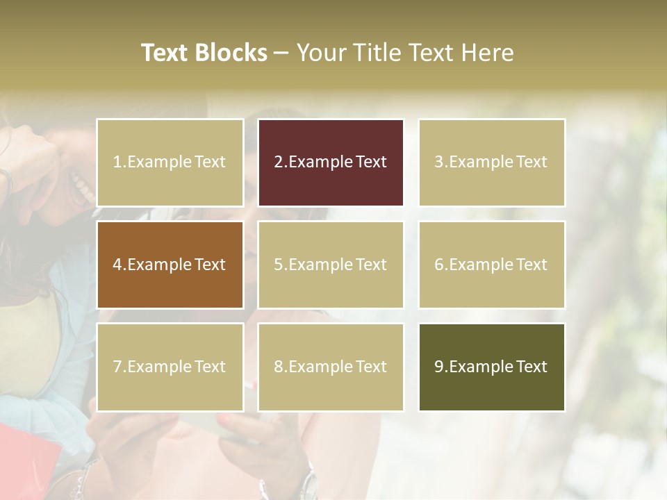 Beautiful Cell Girls PowerPoint Template