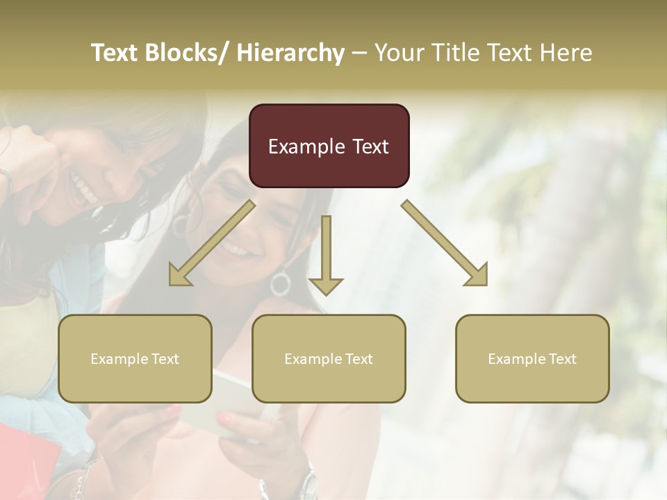 Beautiful Cell Girls PowerPoint Template