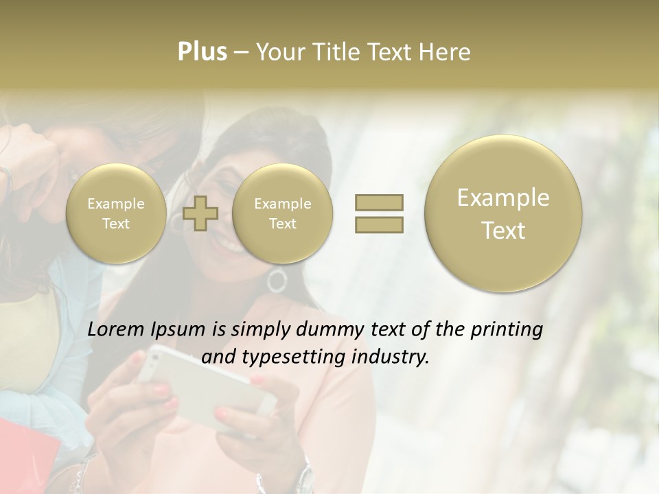 Beautiful Cell Girls PowerPoint Template