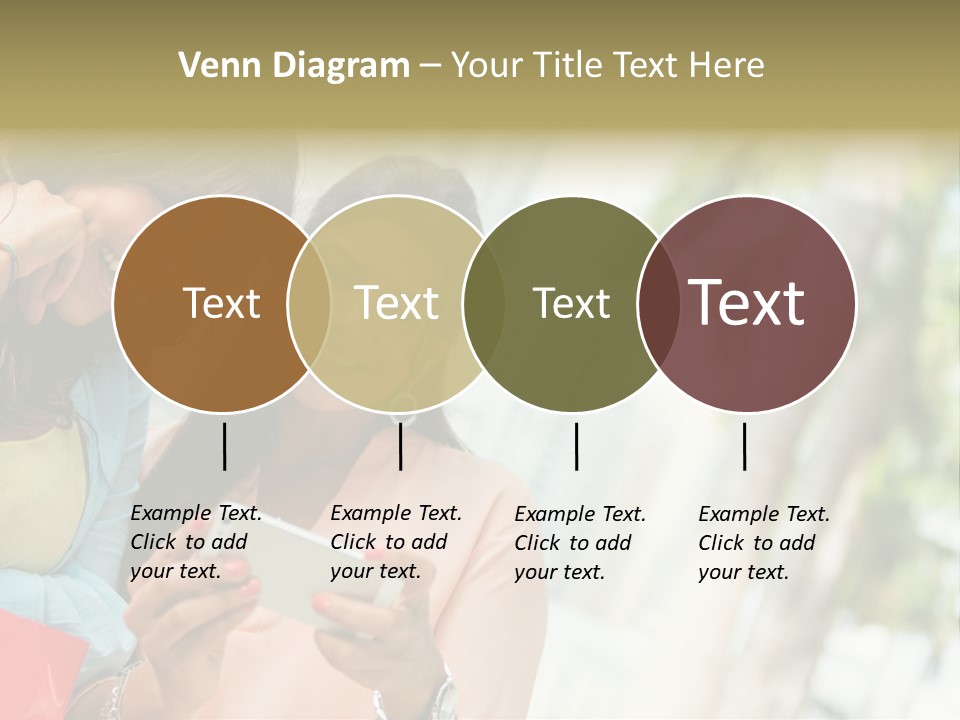 Beautiful Cell Girls PowerPoint Template