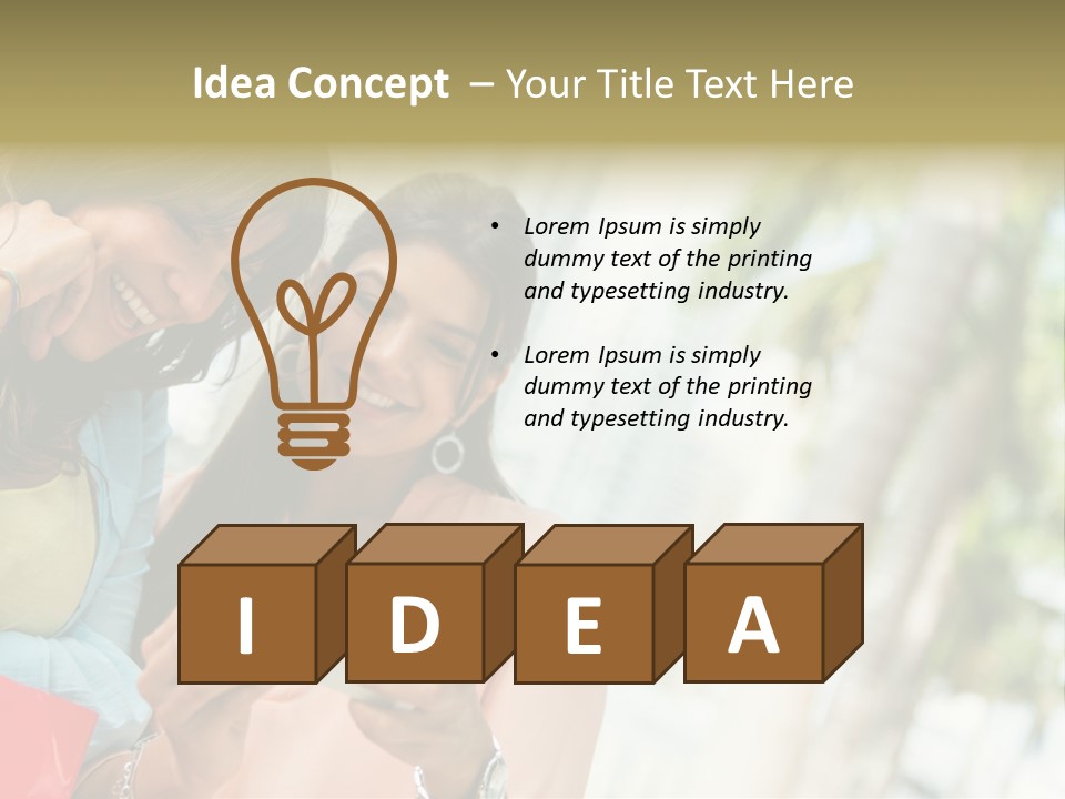 Beautiful Cell Girls PowerPoint Template