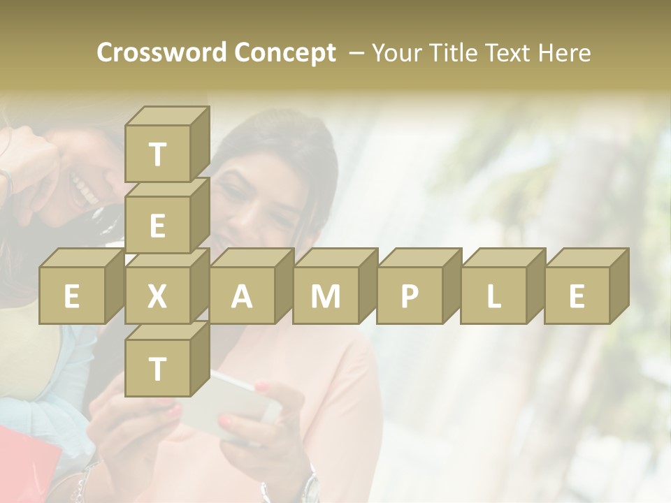 Beautiful Cell Girls PowerPoint Template