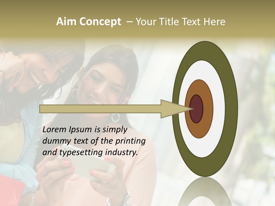 Beautiful Cell Girls PowerPoint Template