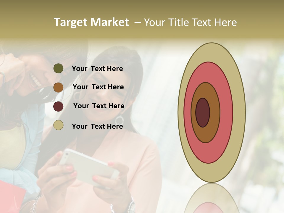 Beautiful Cell Girls PowerPoint Template