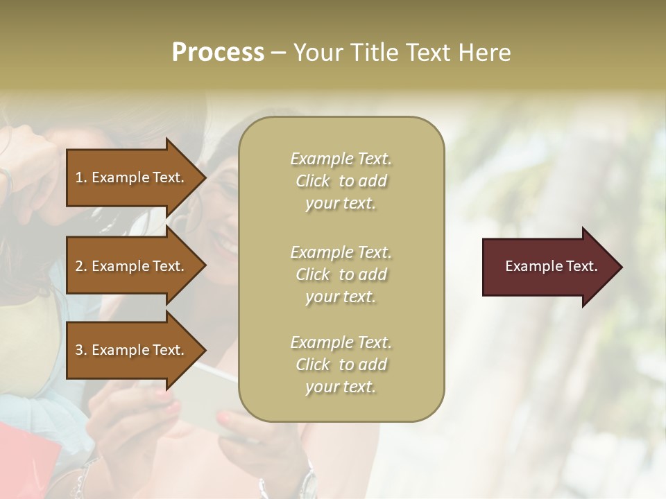 Beautiful Cell Girls PowerPoint Template