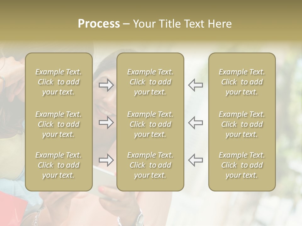 Beautiful Cell Girls PowerPoint Template