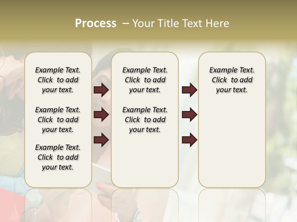 Beautiful Cell Girls PowerPoint Template