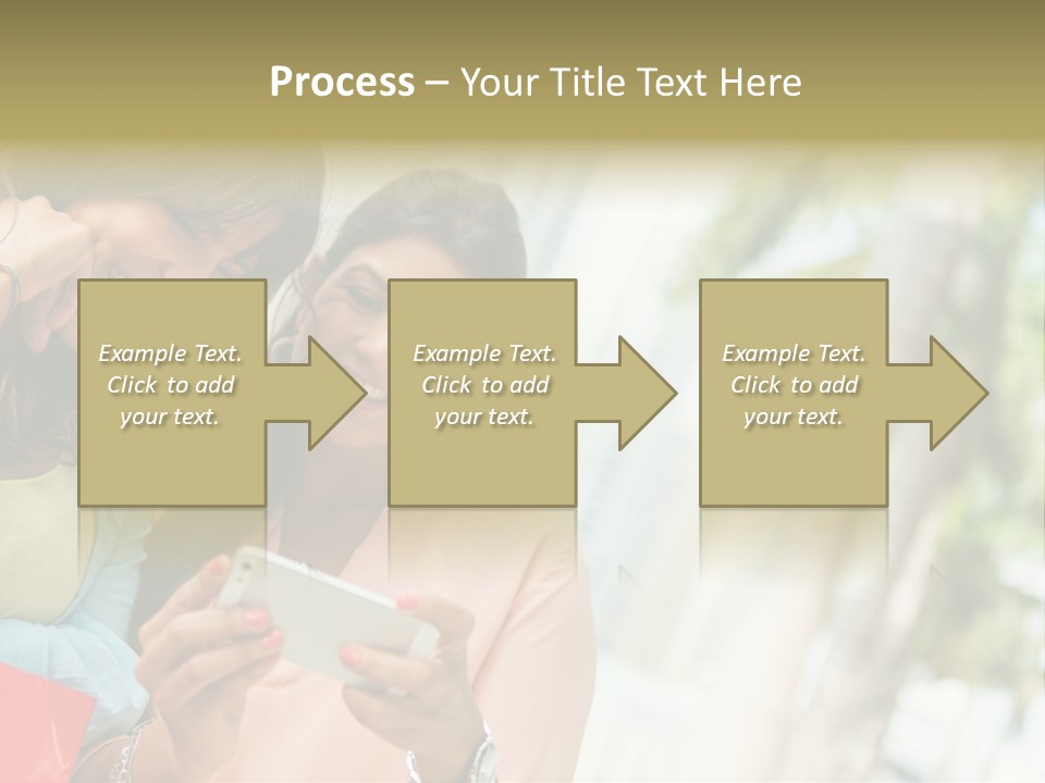 Beautiful Cell Girls PowerPoint Template