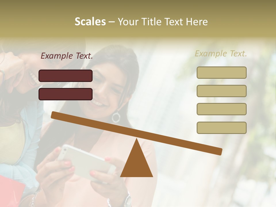 Beautiful Cell Girls PowerPoint Template