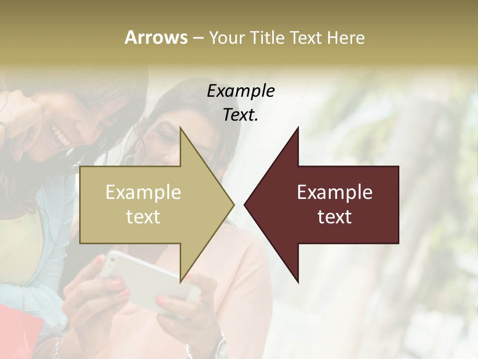 Beautiful Cell Girls PowerPoint Template